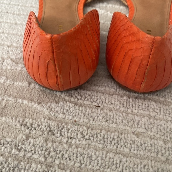 NWOB Coach Burlap Orange Leather Sandals - 7 - Picture 3 of 6